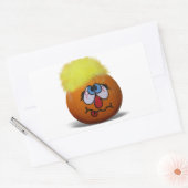 ミニ間抜けカボチャ顔 長方形シール (封筒)