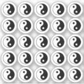 ミニ陰陽シンボルヨガアイコン武術アートプランナー シール (正面)