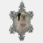 ミニ雪だるまピューターオーナメント スノーフレークピューターオーナメント (左)