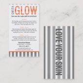 ミニ顔の説明書-あなたの皮を愛して下さい 名刺 (正面/裏面)