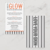 ミニ顔の説明書-あなたの皮を愛して下さい 名刺 (正面/裏面)