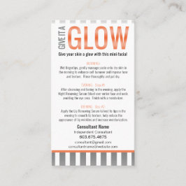 ミニ顔の説明書-あなたの皮を愛して下さい 名刺