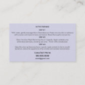 ミニ顔の説明書 名刺 (裏面)