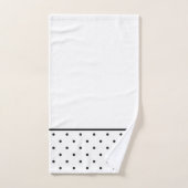 ミニ黒アクリル水玉模様 バスタオルセット (ハンドタオル)