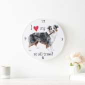 『ミニ・アメリカ・シェパード』 ラージ壁時計 (ホーム)