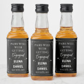 ミニ ウイスキー ボトル ラベル - リカー ラベル - 婚約しました (ボトル)