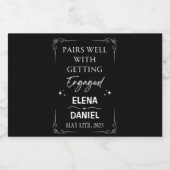 ミニ ウイスキー ボトル ラベル - リカー ラベル - 婚約しました (シングルラベル)