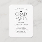 ミニ グレイスフル エレガンス 2 フォト 卒業式招待状 エンクロージャーカード (裏面)
