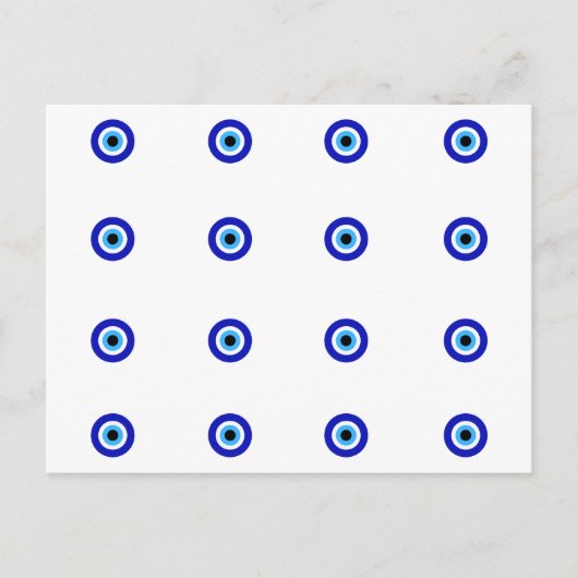 ミニ ナザール 邪悪な目からの保護 ポストカード (正面)