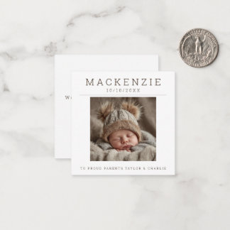 ミニ フォト 新生児 フォト パーソナライズ 両面 ノートカード