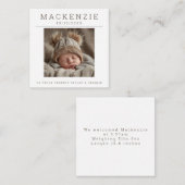 ミニ フォト 新生児 フォト パーソナライズ 両面 ノートカード (正面/裏面)