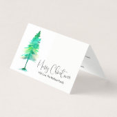 ミニ – メリークリスマス、水彩パインツリー、台本 (正面)