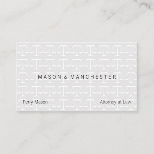 ミニ・ライトの「透かしスタイル」はかりで測の正義 名刺 (正面)