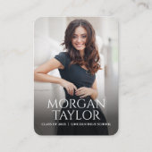 ミニ 優雅 エレガント フォト 卒業 ご案内 エンクロージャーカード (正面)