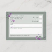 ミニ　出欠お返事カード :: さくら６L エンクロージャーカード (裏面)