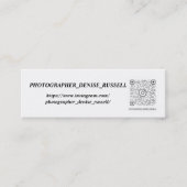 ミニ、3.0インチx 1.0インチmini名刺 スキニー名刺 (正面)