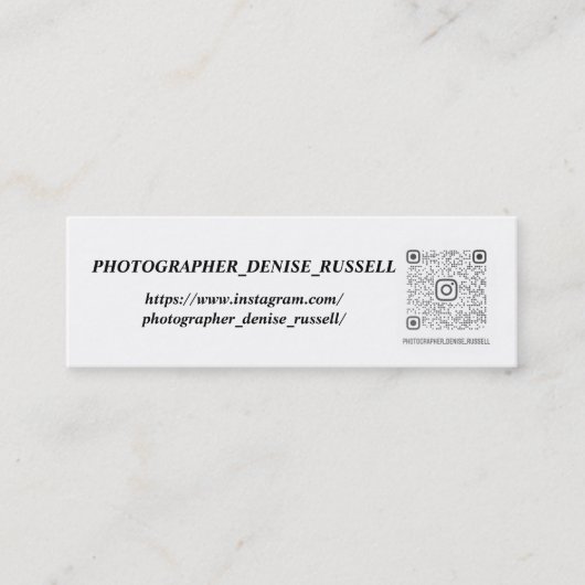 ミニ、3.0インチx 1.0インチmini名刺 スキニー名刺 (正面)