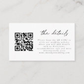 ミニQRコードシンプル詳細ス エンクロージャーカード (正面)