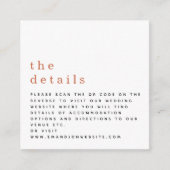 ミニQRコードテラコッタ結婚の詳細 エンクロージャーカード (正面)