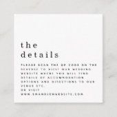 ミニQRコード白黒結婚の詳細 エンクロージャーカード (正面)