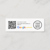 ミニQRコードGoogleレビュー事業者用カード挿入 スキニー名刺 (正面)