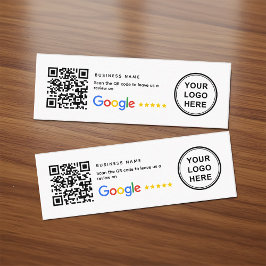 ミニQRコードGoogleレビュー事業者用カード挿入 スキニー名刺