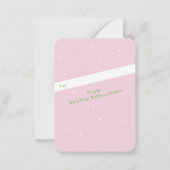 ミニUFOエイリアンハート誘拐子供バレンタインカード ノートカード (裏面)