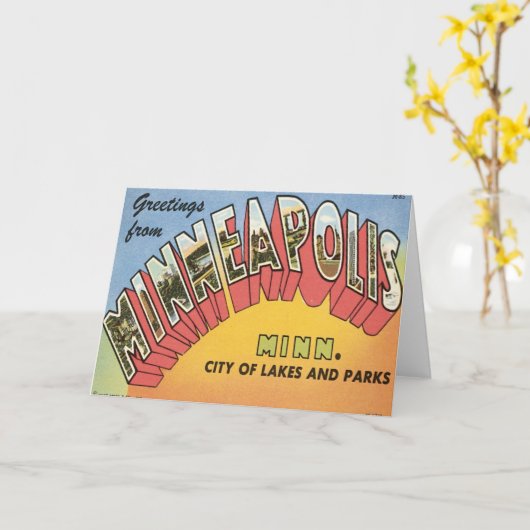 ミネアポリスからの挨拶 カード (黄色い花)
