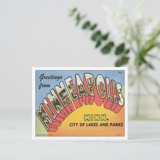 ミネアポリスからの挨拶 ポストカード (スタンド正面)
