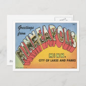 ミネアポリスからの挨拶 ポストカード (正面/裏面)