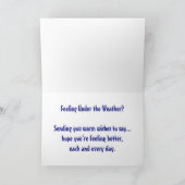 「ミネアポリスでの冬の午後」お見舞いカード カード (内部)