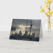 「ミネアポリスでの冬の午後」クリスマスカード カード (黄色い花)