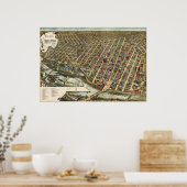 ミネアポリスのバードセーエの地図 – 1891 （スミス） BigMapBlo ポスター (キッチン)