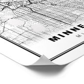 ミネアポリスの地図 ポスター (角)