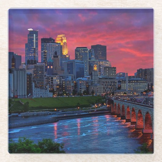 ミネアポリスの目キャンデー ガラスコースター (正面)