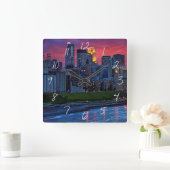 ミネアポリスの目キャンデー スクエア壁時計 (ホーム)