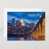 ミネアポリスストーンアーチブリッジポストカード ポストカード (正面/裏面)