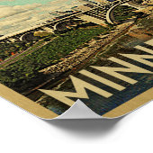 ミネアポリスポスターヴィンテージ旅行芸術ミネソタ ポスター (角)