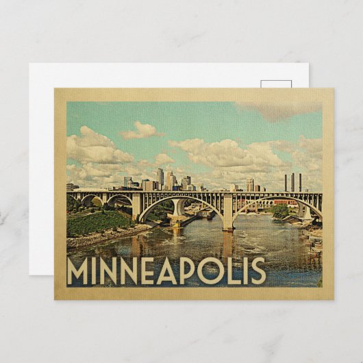ミネアポリスポストカードミネソタヴィンテージトラベル ポストカード (正面/裏面)