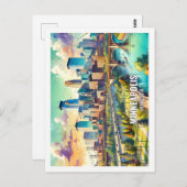 ミネアポリスミネスタUSA有名なプレイスウォーターカラー ポストカード (正面/裏面)