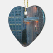 ミネアポリスミネソタの鳥目眺め セラミックオーナメント (左)