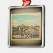 ミネアポリスミネソタオーナメントヴィンテージトラベル メタルオーナメント (左)