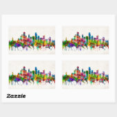 ミネアポリスミネソタスカイライン 長方形シール (シート)