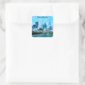 ミネアポリスミネソタトラベルスカイライン スクエアシール (バッグ)