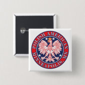 ミネアポリスミネソタポーランド 缶バッジ (正面&裏面)