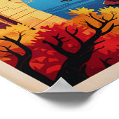 ミネアポリスミネソタレトロスカイラインアート ポスター (角)