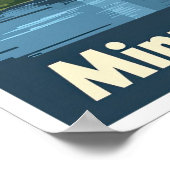 ミネアポリスミネソタヴィンテージトラベルイラストレーション ポスター (角)