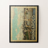 ミネアポリスミネソタヴィンテージトラベル ジグソーパズル (縦)