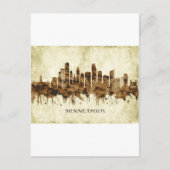ミネアポリスミネソタ市の町並み シーズンポストカード (正面)