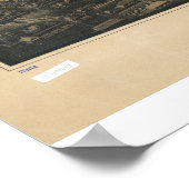 ミネアポリスミネソタ1885アンティークパノラママップ ポスター (角)